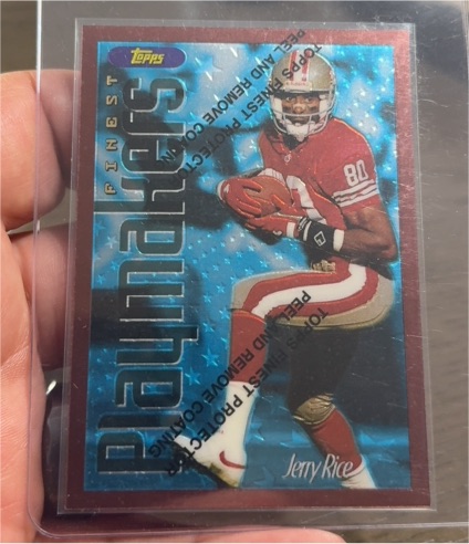 1996 Topps Finest Playmakers #175 Jerry Rice — front