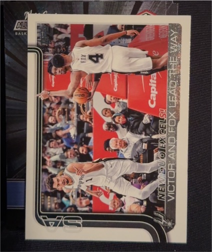 2025-26 Topps #300 De'Aaron Fox, Victor Wembanyama — front