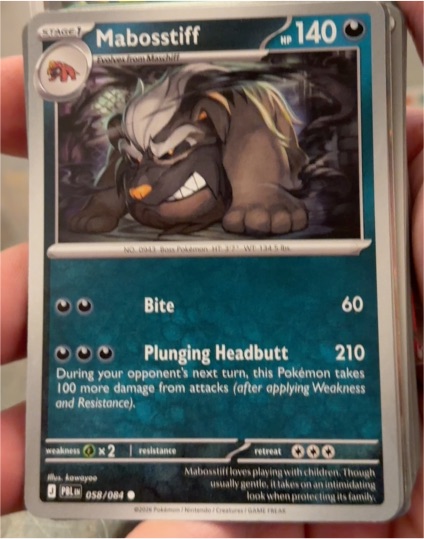 2023 Pokémon #058 Mabosstiff — front