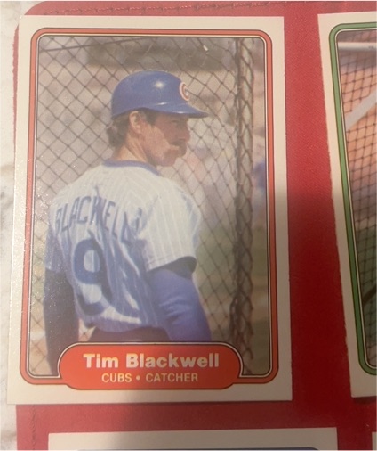 1982 Fleer #587 Tim Blackwell — front