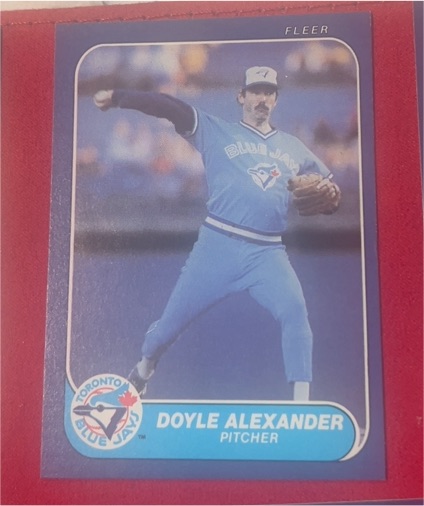 1986 Fleer #51 Doyle Alexander — front