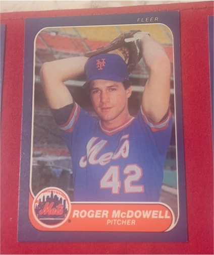 1986 Fleer #89 Roger McDowell — front