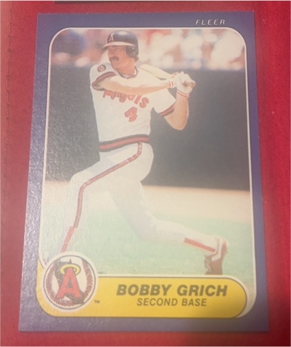 1986 Fleer #157 Bobby Grich — front