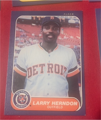 1986 Fleer #229 Larry Herndon — front