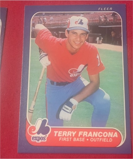 1986 Fleer #248 Terry Francona — front