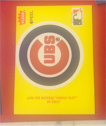 1986 Fleer #8 Chicago Cubs Logo Team Sticker — front