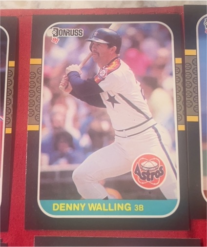 1987 Donruss #554 Denny Walling Houston Astros — front