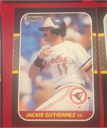 1987 Donruss #601 Jackie Gutierrez — front