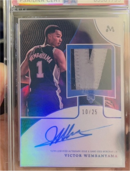 2023 Topps Mercury #10/25 Victor Wembanyama Rookie Patch Auto — front