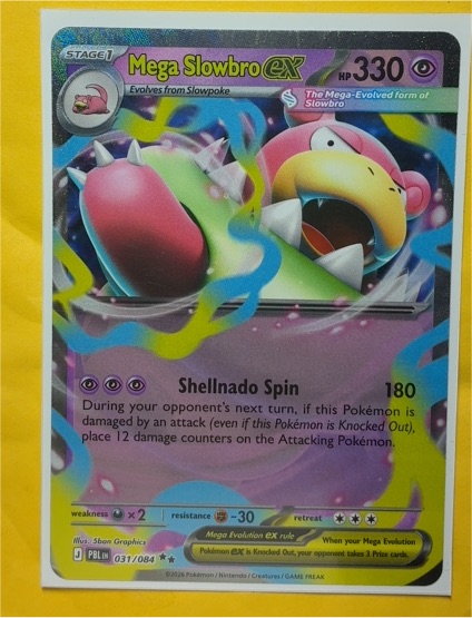 2026 Pokémon TCG Mega Slowbro EX 031/084 — front