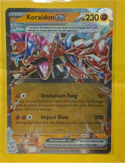 2026 Pokémon Ascended Heroes #121 Koraidon ex — front