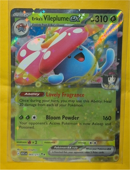 2026 Pokémon Erika's Vileplume ex #003/217 Ascended Heroes — front