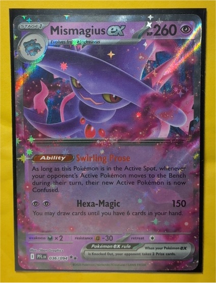 2025 Pokemon ME02: Phantasmal Flames #036/094 Mismagius ex — front