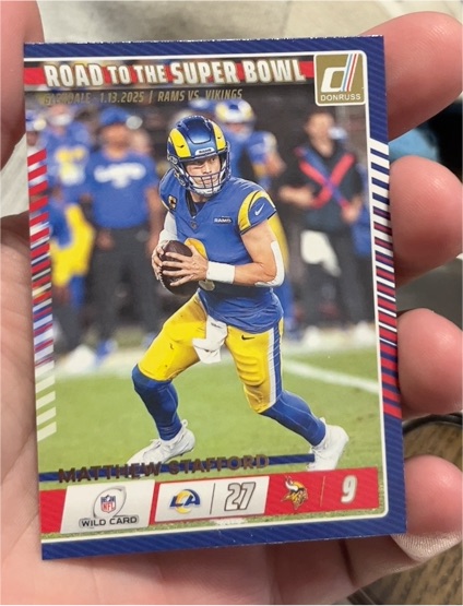 2025 Donruss #6 Matthew Stafford Road to the Super Bowl — front