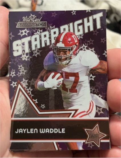2021 Wild Card Alumination Starbright #SB-15 Jaylen Waddle — front