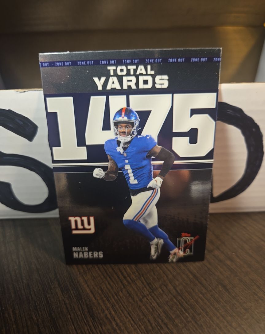 2025 Topps Signature Class Zone Out Total Yards #ZO-1 Malik Nabers — front
