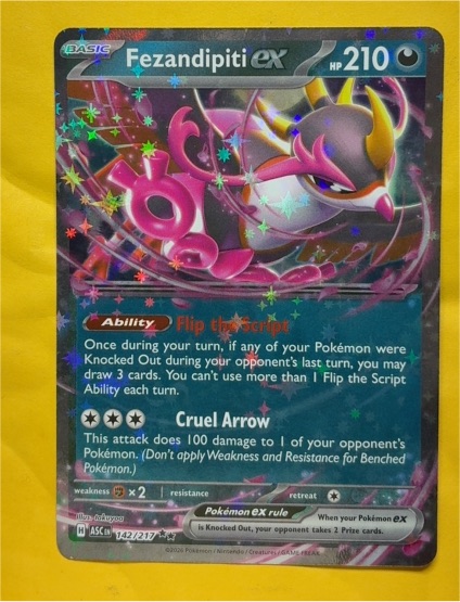 2026 Pokémon Ascended Heroes #142 Fezandipiti ex — front