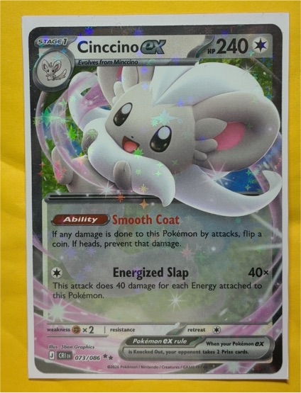 2012 Pokémon ME04: Chaos Rising #073 Cinccino ex — front