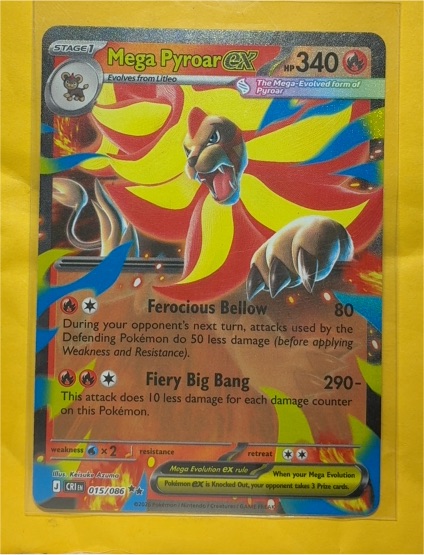 2026 Pokémon #015 Mega Pyroar EX — front