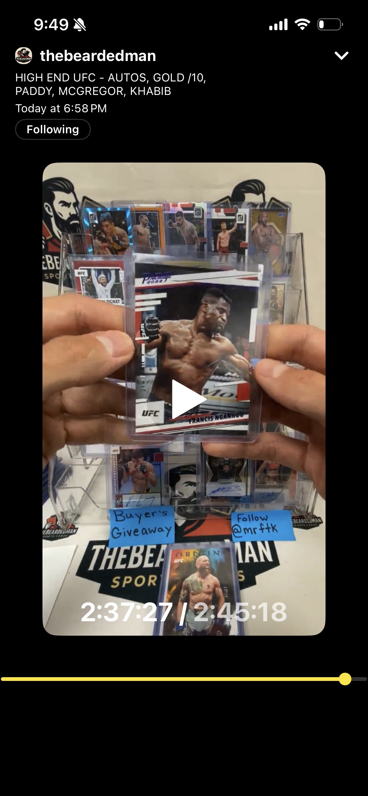 2022 Donruss UFC Phoenix #P22 Francis Ngannou — front