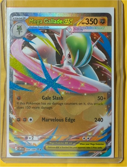 2016 Pokémon Mega Gallade EX 048/086 — front