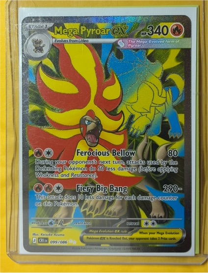 2022 Pokémon Mega Pyroar EX 099/086 Chaos Rising — front