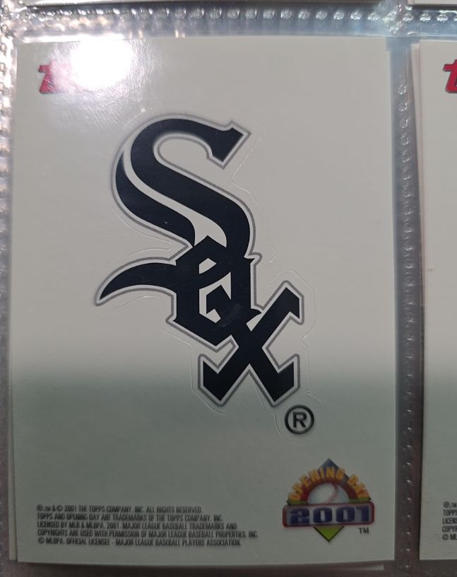 2001 Topps Opening Day Chicago White Sox Sticker — front