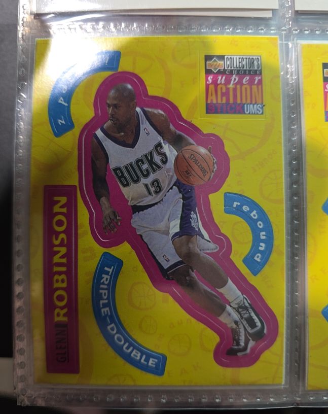 1996-97 Collector's Choice #S15 Glenn Robinson Super Action Stick 'Ums — front