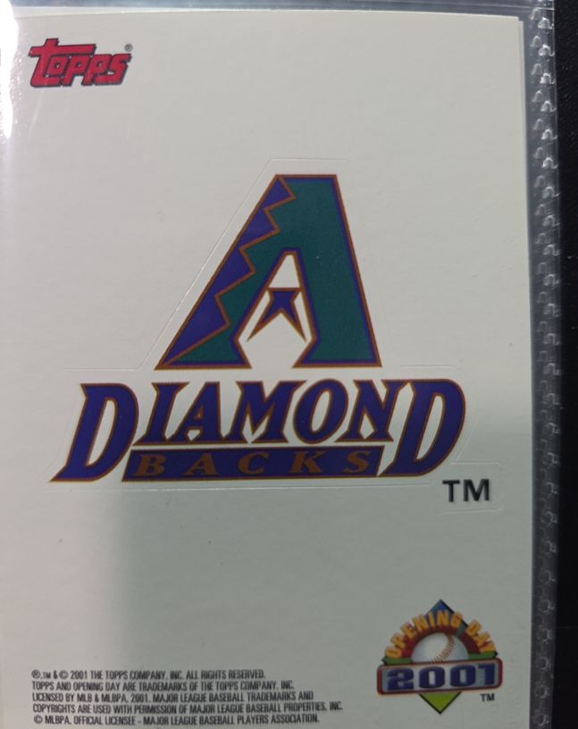 2001 Topps Opening Day #NNO Arizona Diamondbacks — front