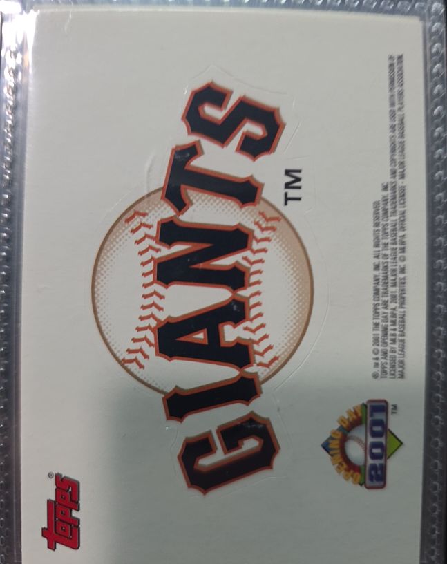 2001 Topps Opening Day #NNO San Francisco Giants — front