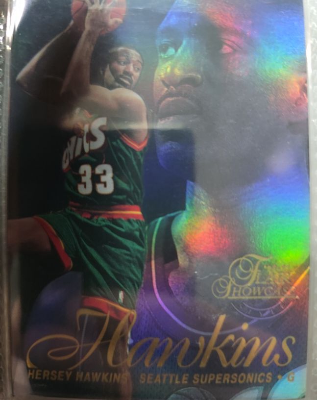 1996-97 Flair Showcase #84 Hersey Hawkins — front