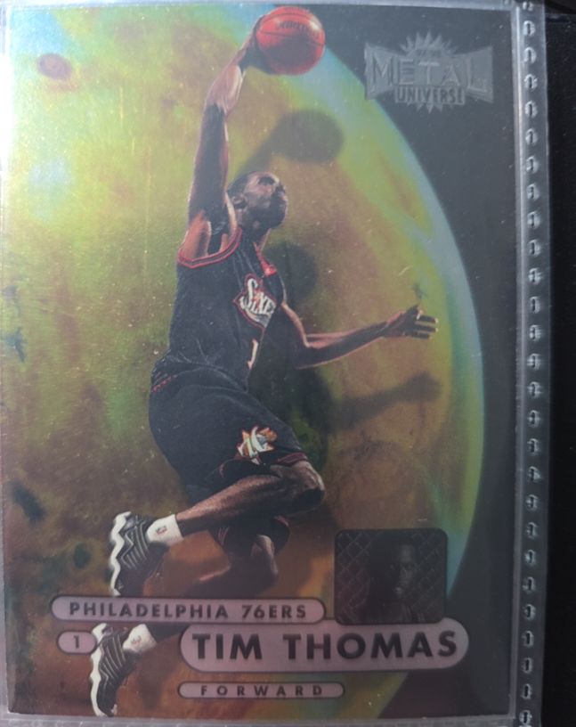1997-98 Metal Universe Championship #34 Tim Thomas — front