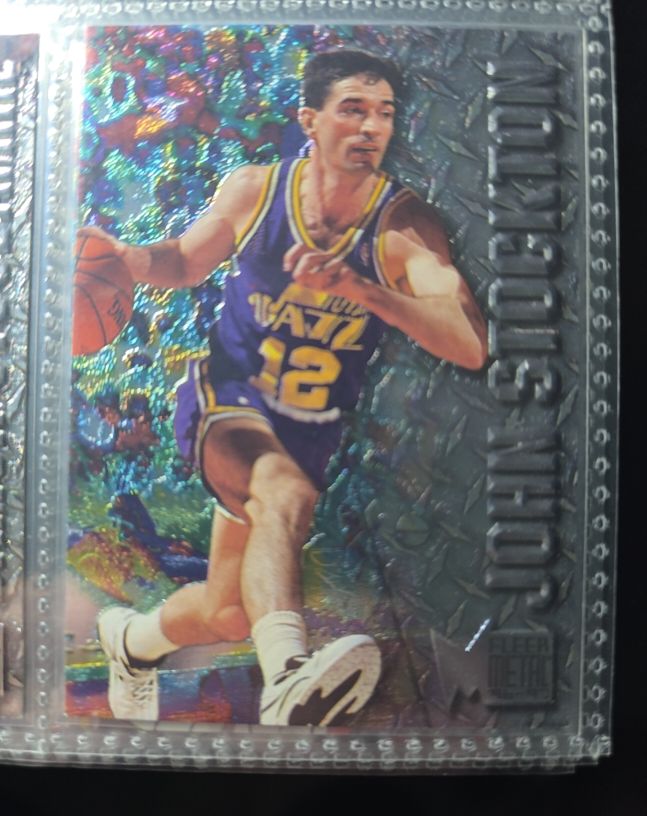 1996-97 Fleer Metal #102 John Stockton — front