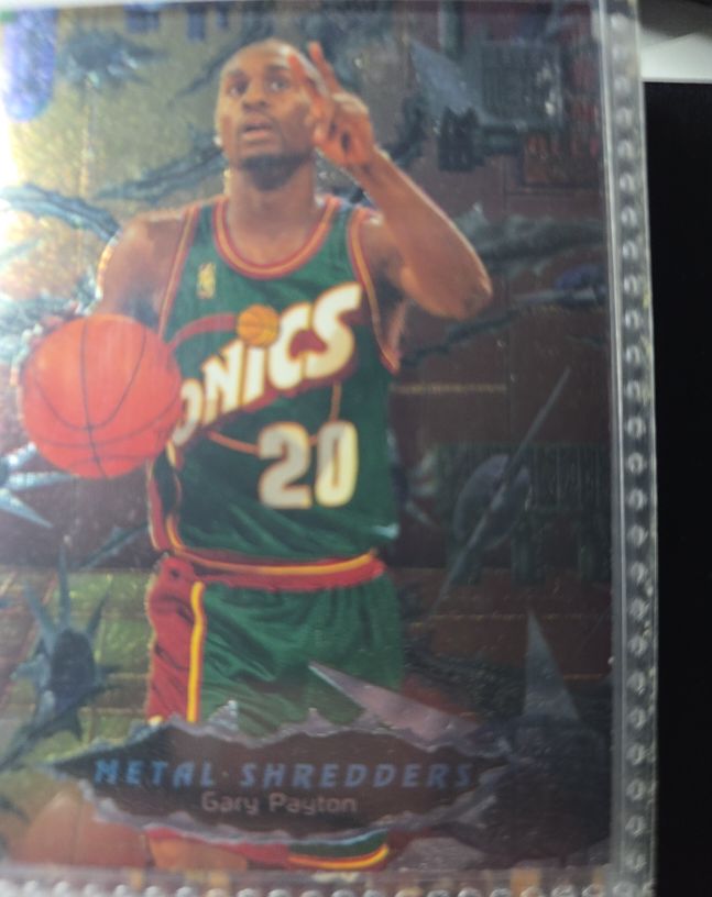 1996-97 Fleer Metal #243 Gary Payton Metal Shredders — front