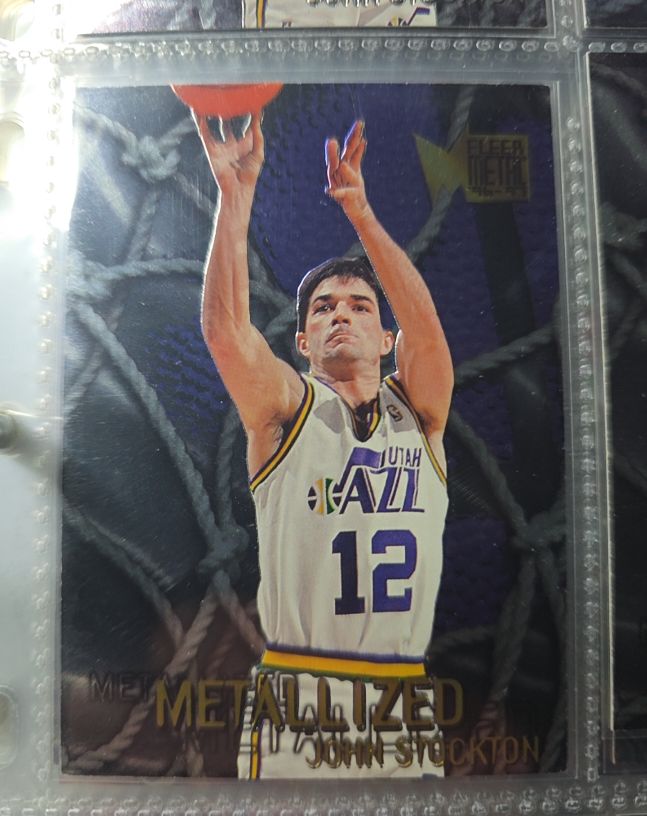 1996-97 Fleer Metal #133 John Stockton — front