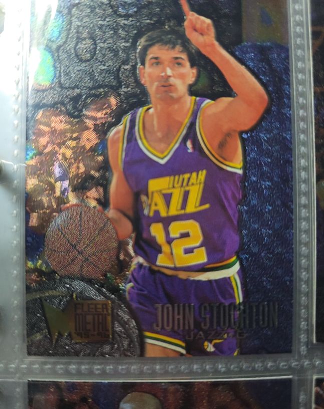 1995-96 Fleer Metal #111 John Stockton — front