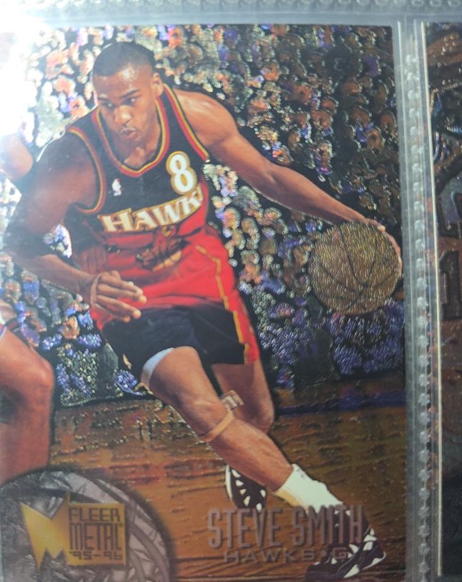 1995-96 Fleer Metal #126 Steve Smith Atlanta Hawks — front