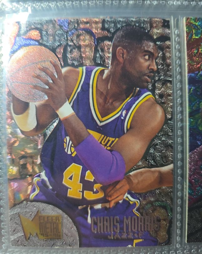 1995-96 Fleer Metal #201 Chris Morris Utah Jazz — front