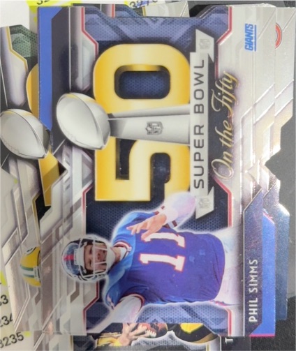 2015 Topps Chrome Super Bowl 50 Die-Cut #SBDC-PS Phil Simms — front