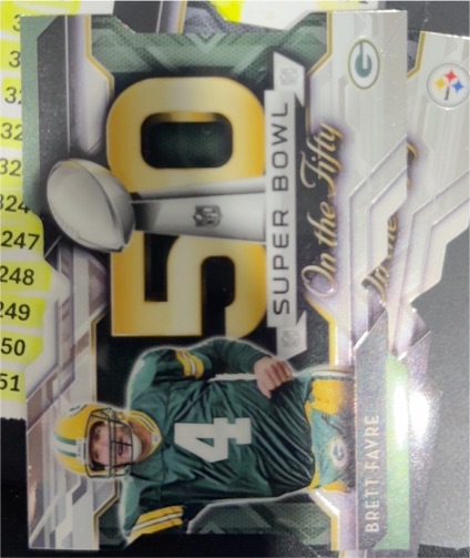 2015 Topps Chrome Super Bowl 50 Die Cuts #SBDC-BF Brett Favre — front