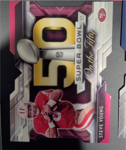 2015 Topps Chrome Super Bowl 50 Die-Cut #SBDC-SY Steve Young — front