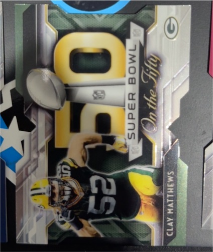 2015 Topps Chrome Super Bowl 50 Die-Cuts #SBDC-CM Clay Matthews — front