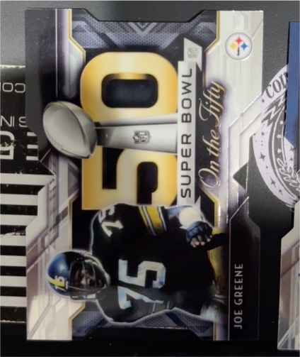 2015 Topps Chrome Super Bowl 50 Die Cut #SBDC-JG Joe Greene — front