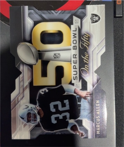 2015 Topps Chrome Super Bowl 50 Die-Cut #SBDC-MA Marcus Allen — front