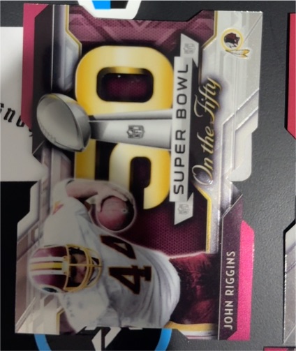 2015 Topps Chrome Super Bowl 50 Die Cut #SBDC-JR John Riggins — front