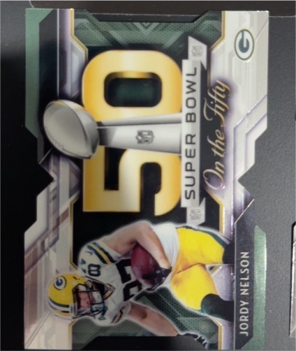 2015 Topps Chrome Super Bowl 50 Die-Cut #SBDC-JN Jordy Nelson — front