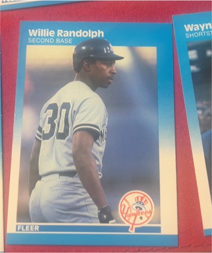 1987 Fleer Glossy #109 Willie Randolph — front
