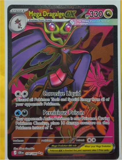 2014 Pokémon Mega Dragalge EX 104/086 — front