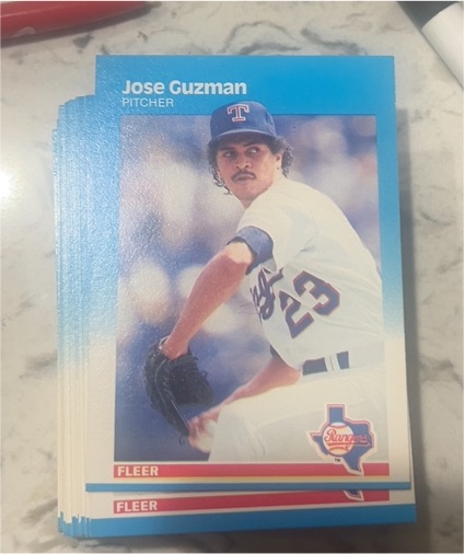 1987 Fleer #124 Jose Guzman — front