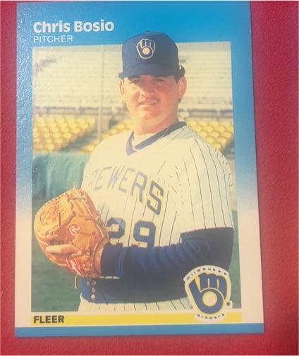 1987 Fleer #338 Chris Bosio — front